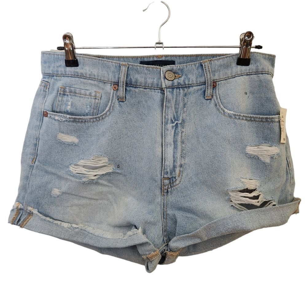 Aeropostale Mom Short Distressed Cuffed Lightwash Size 12